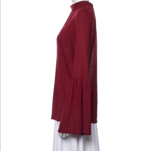 Haute Hippie burgundy blouse with keyhole accent. Size M. NWT - Picture 2 of 5